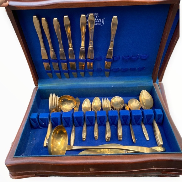 Genuine Dorling Gold Plated Tableware Set - Picture 4 of 16